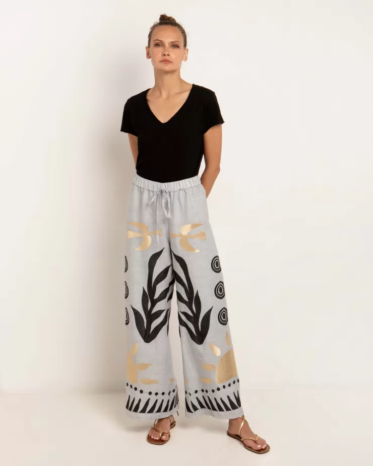 GREEK ARCHAIC KORI LINEN PANTS