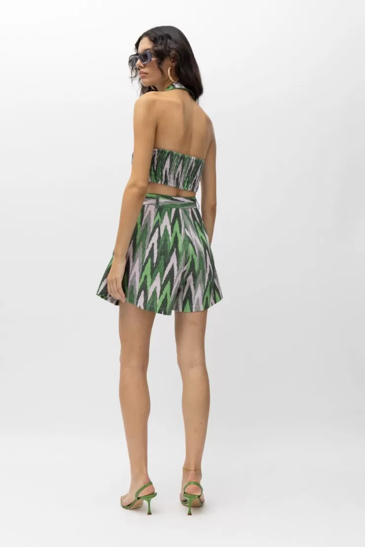 MALLORY ETHER GREEN PUPRPLE SHORTS