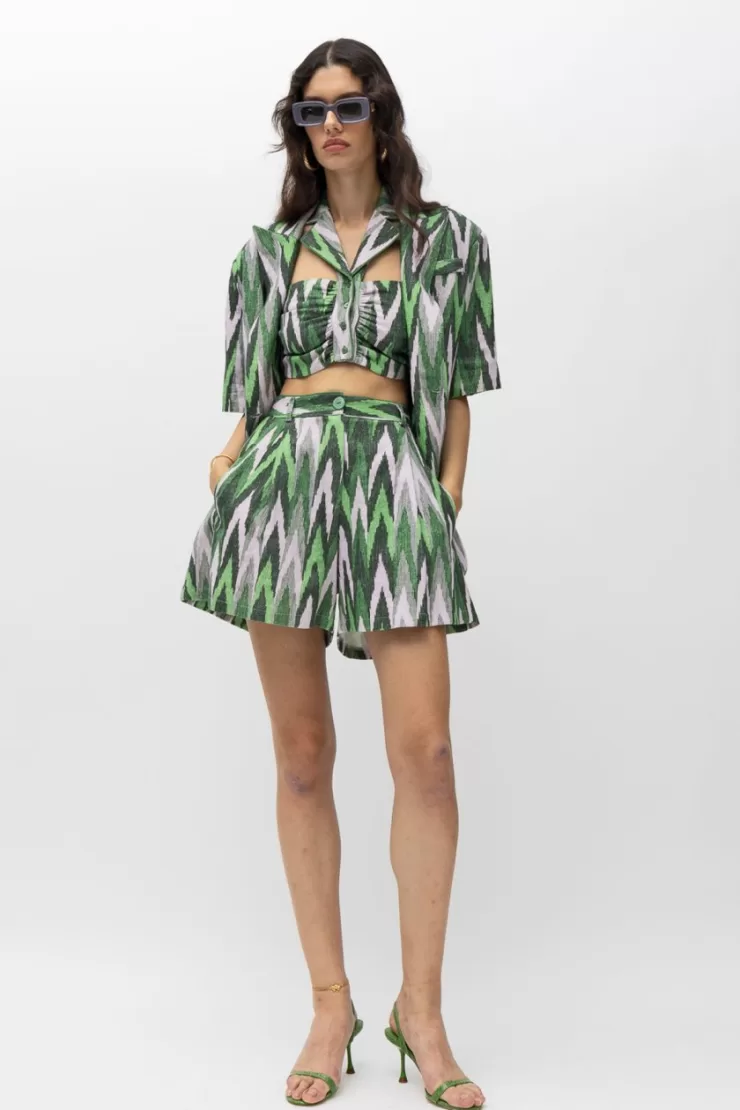 MALLORY ETHER GREEN PUPRPLE SHORTS