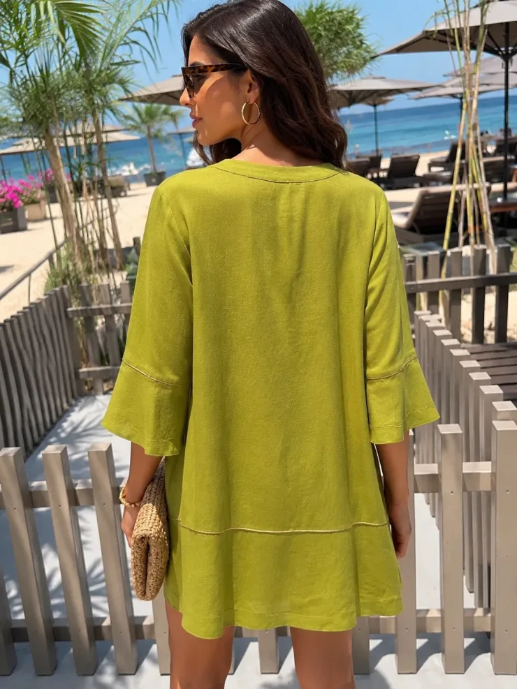 GREEK ARCHAIC KORI - SHORTS AND TOP LINEN SET