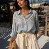 GREEK ARCHAIC KORI - SHORTS AND TOP LINEN SET GREEK ARCHAIC KORI - SHORTS AND TOP LINEN SET