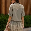 GREEK ARCHAIC KORI - SHORTS AND TOP LINEN SET GREEK ARCHAIC KORI - SHORTS AND TOP LINEN SET
