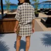 GREEK ARCHAIC KORI - SHORTS AND TOP LINEN SET GREEK ARCHAIC KORI - SHORTS AND TOP LINEN SET